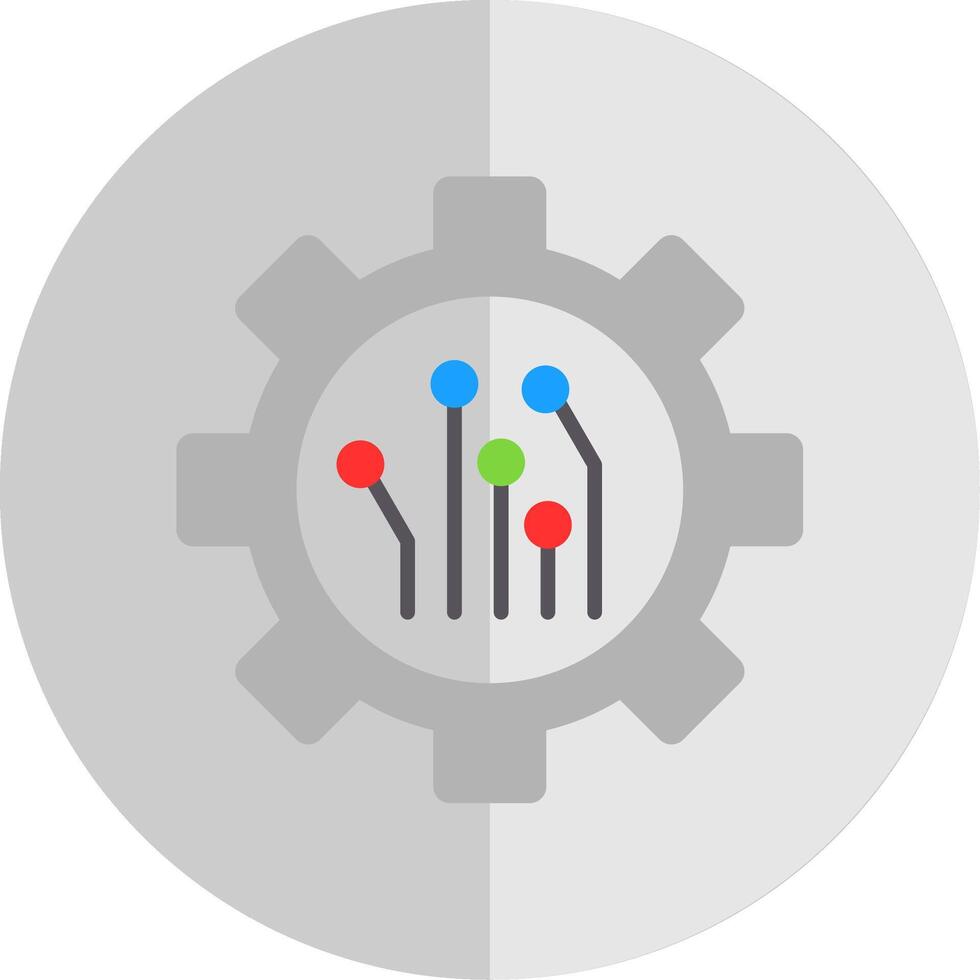 Mining Technology Flat Scale Icon Design vector