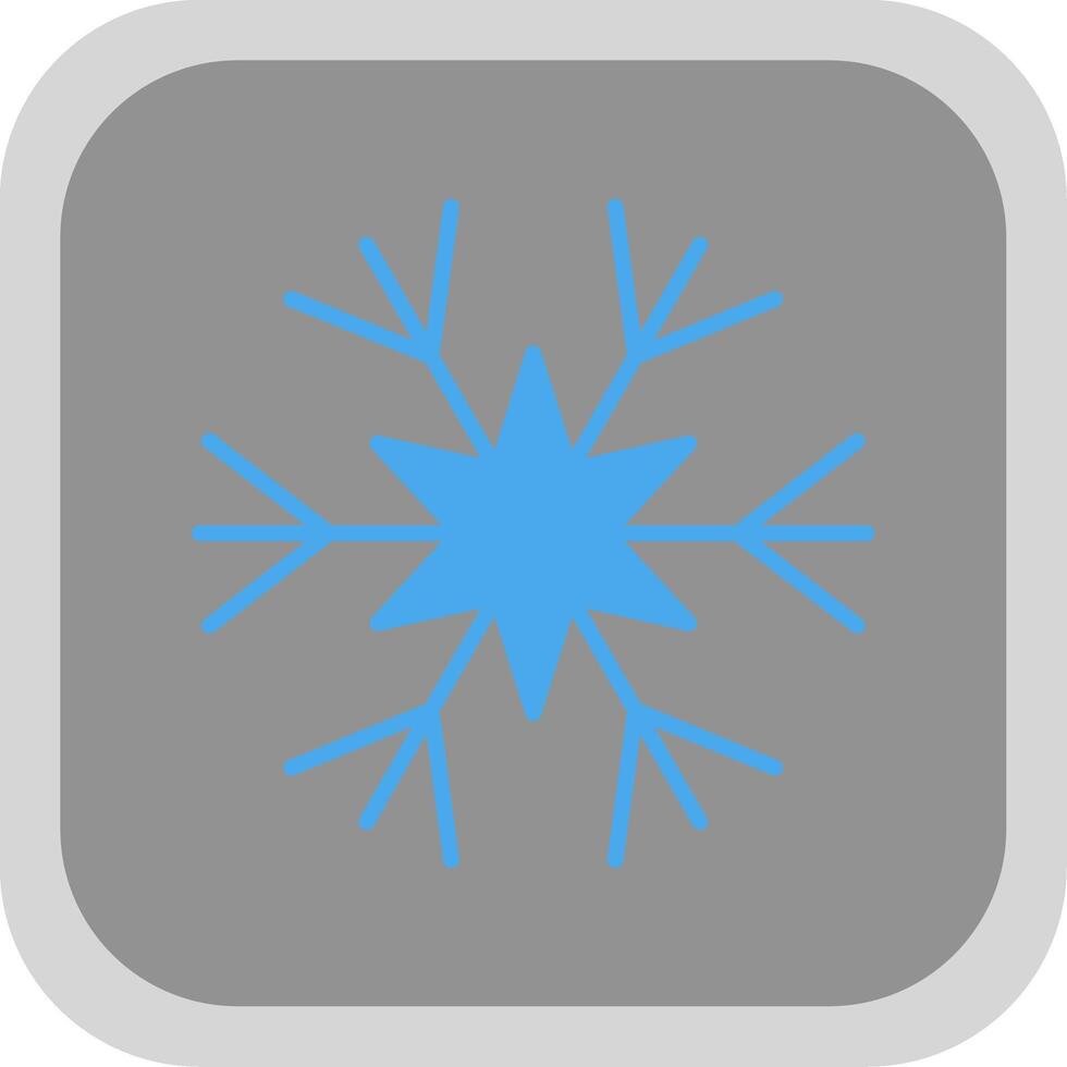 Snowflake Flat round corner Icon Design vector