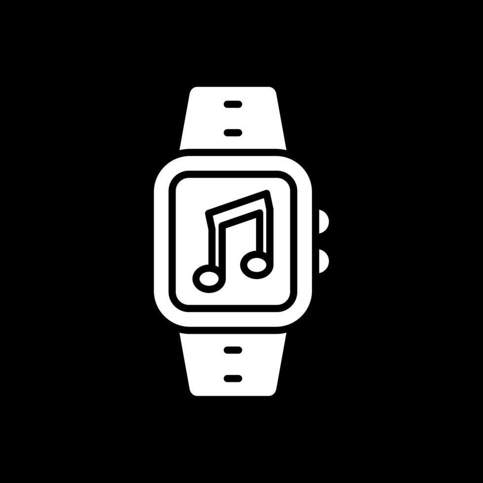 Music Glyph Inverted Icon Design vector