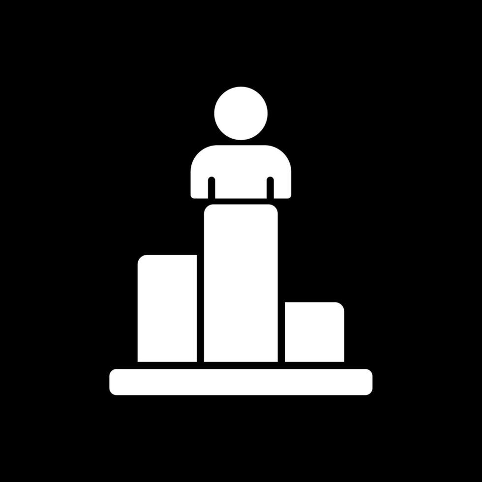 Ranking Glyph Inverted Icon Design vector