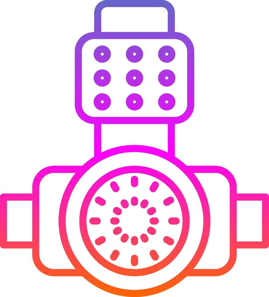 Head Light Line Gradient Icon Design vector