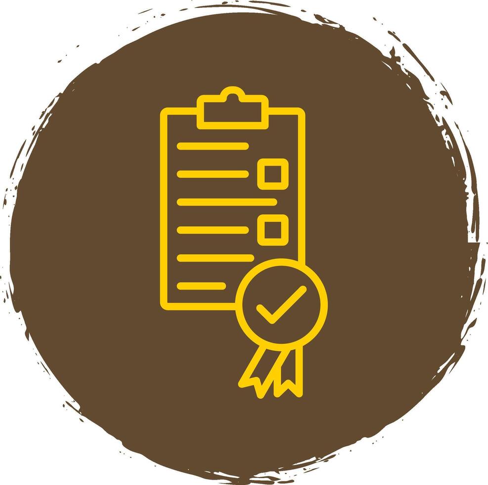 Quality Line Circle Sticker Icon vector