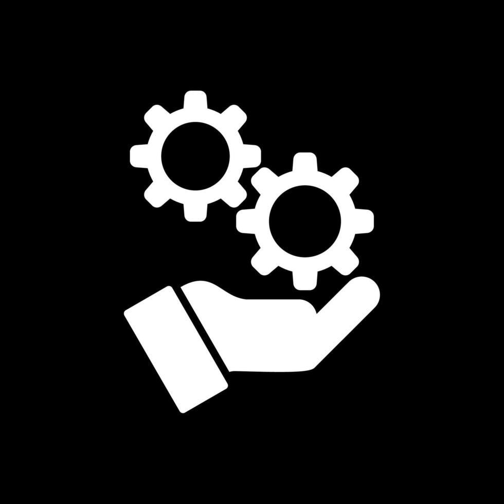 Money Work Hand Glyph Inverted Icon Design vector