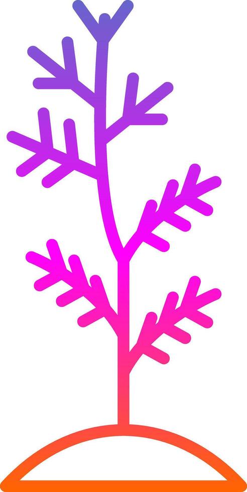 Plant Line Gradient Icon Design vector