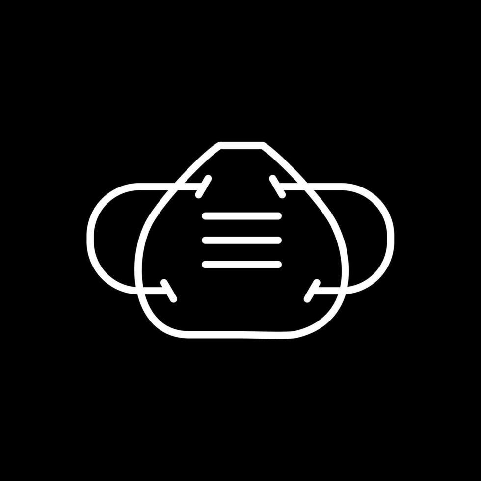 Worker Mask Line Inverted Icon Design vector