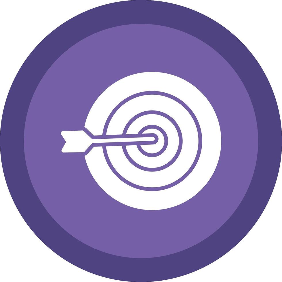 Targeting Glyph Due Circle Icon Design vector