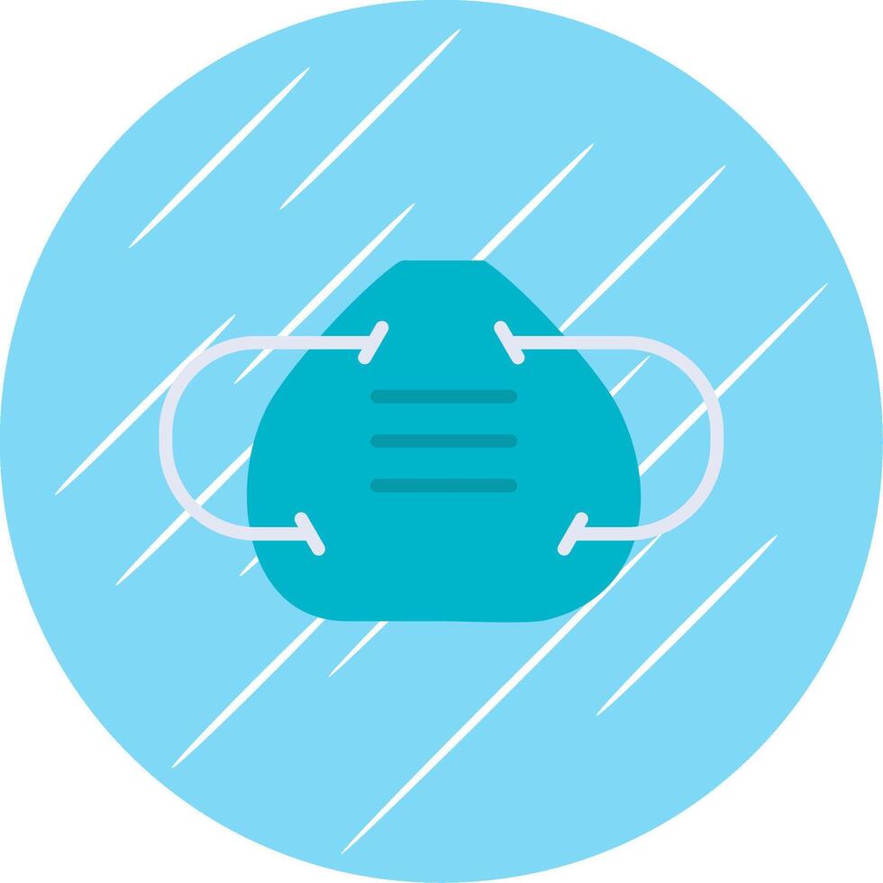 Worker Mask Flat Circle Icon Design vector