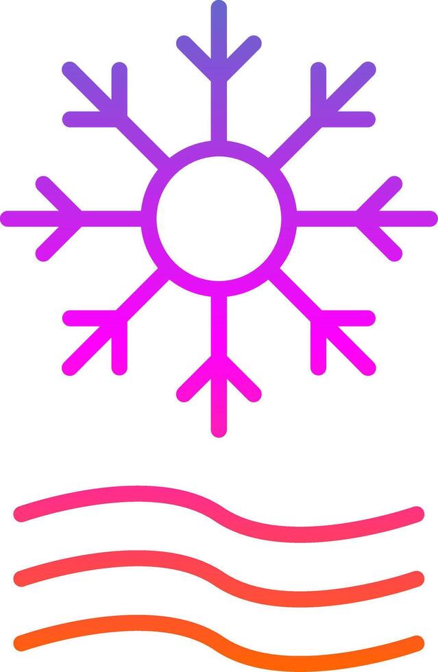 Defrost Line Gradient Icon Design vector