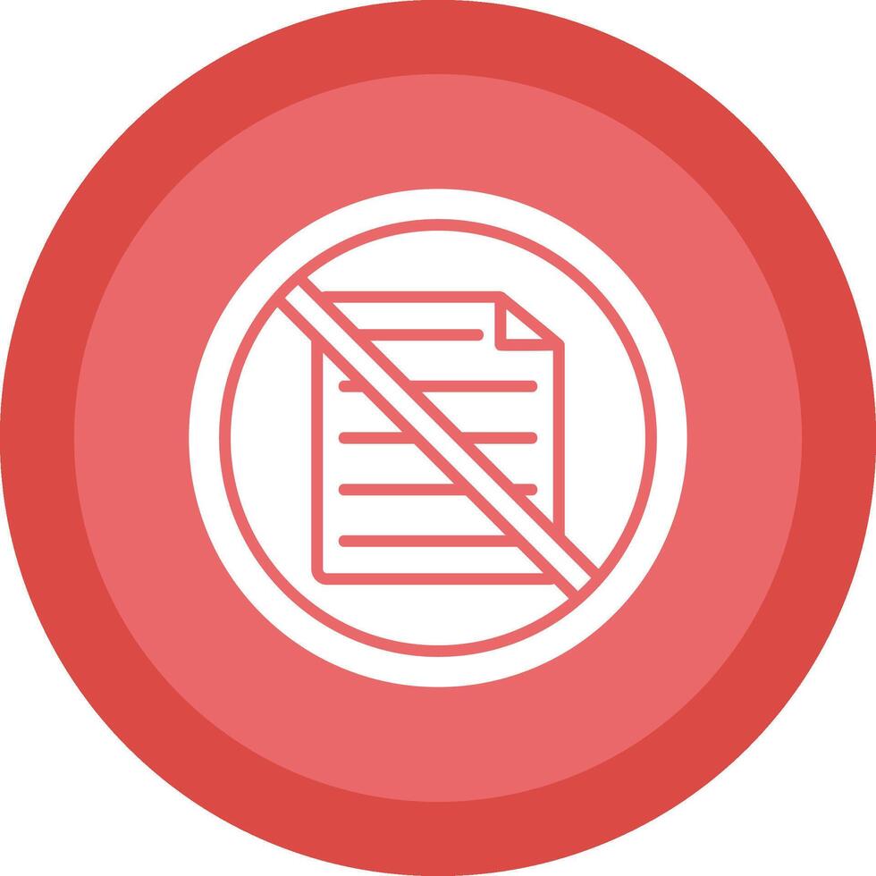 Prohibited Sign Glyph Due Circle Icon Design vector