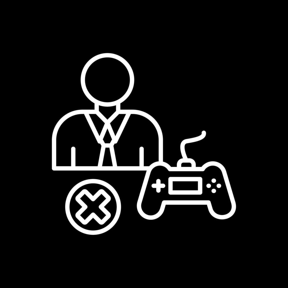 Banned Line Inverted Icon Design vector