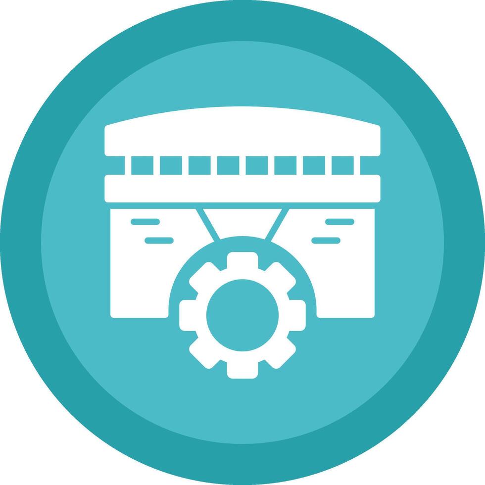 Bridge Glyph Due Circle Icon Design vector