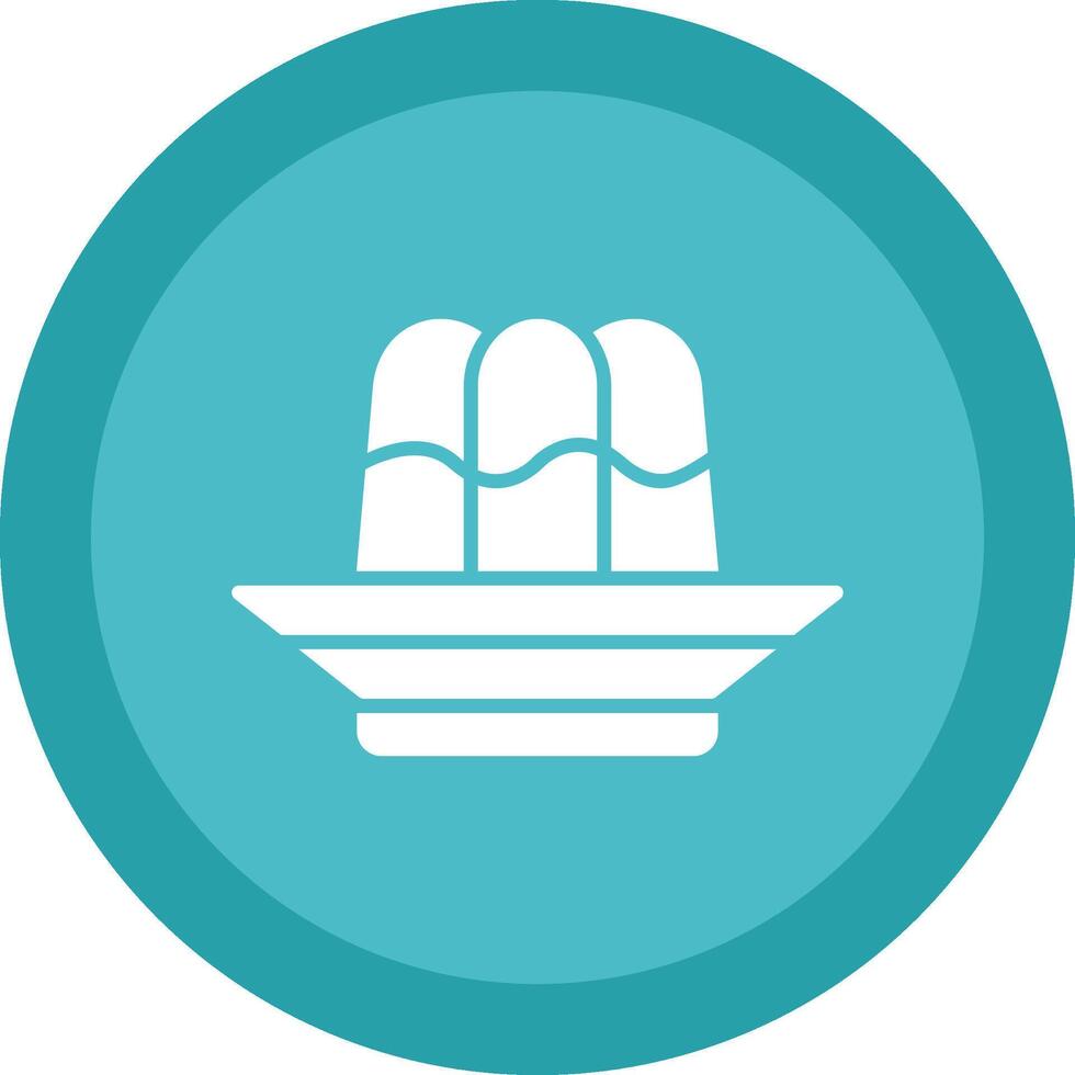 Jelly Line Shadow Circle Icon Design vector