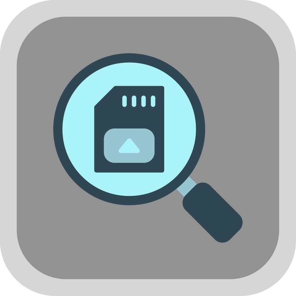 Sd Card Flat round corner Icon Design vector