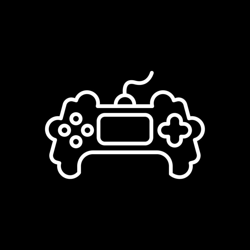 Game Line Inverted Icon Design vector