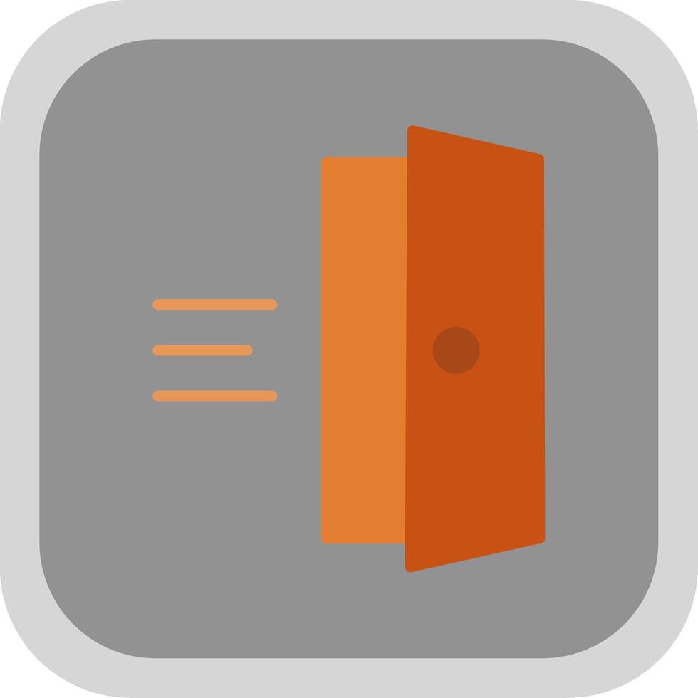 Entry Flat round corner Icon Design vector