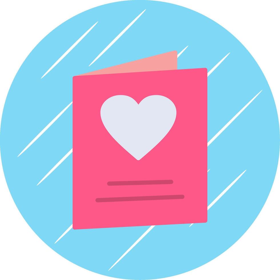 Greeting Card Flat Circle Icon Design vector