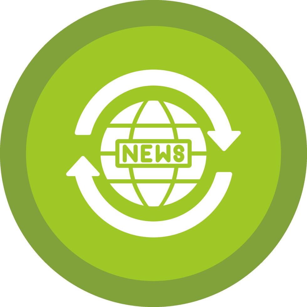 News Report Glyph Due Circle Icon Design vector