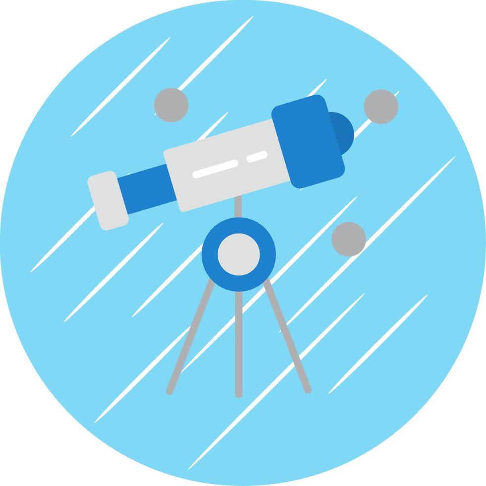 Telescope Flat Circle Icon Design vector
