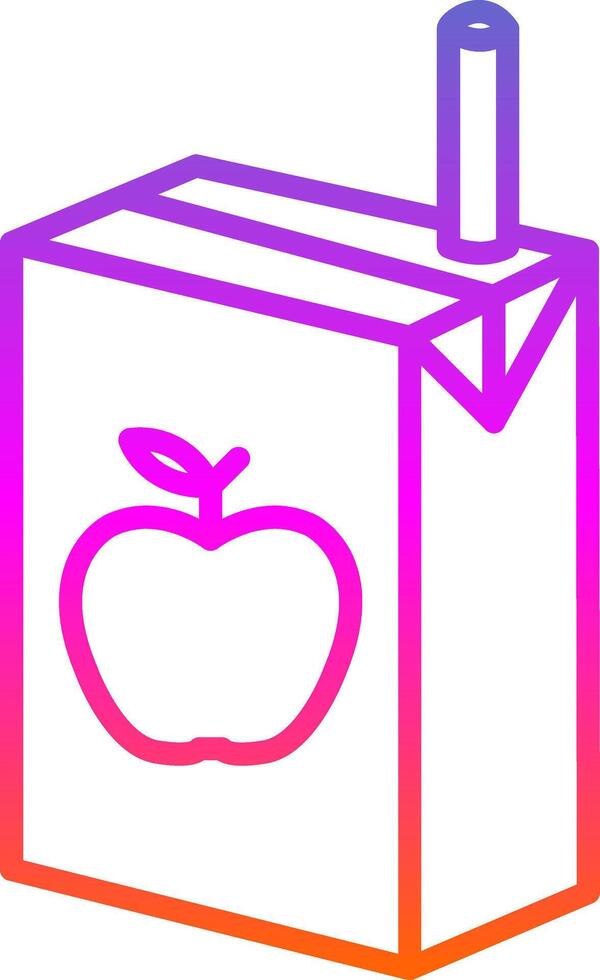 Juice Box Line Gradient Icon Design vector