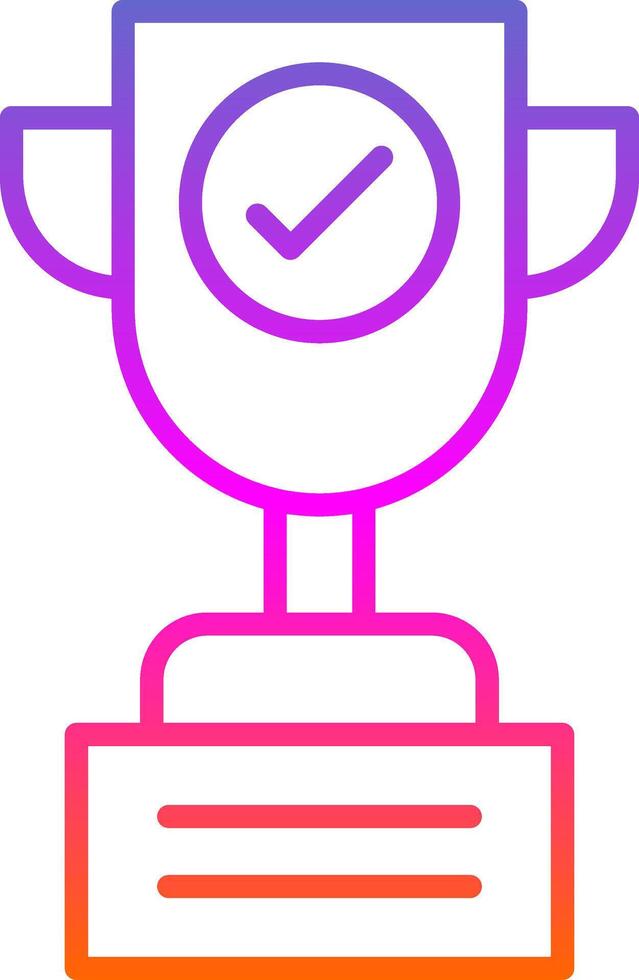 Trophy Line Circle Sticker Icon vector
