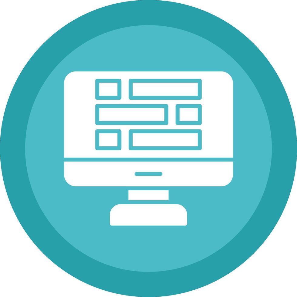 Dashboard Glyph Due Circle Icon Design vector