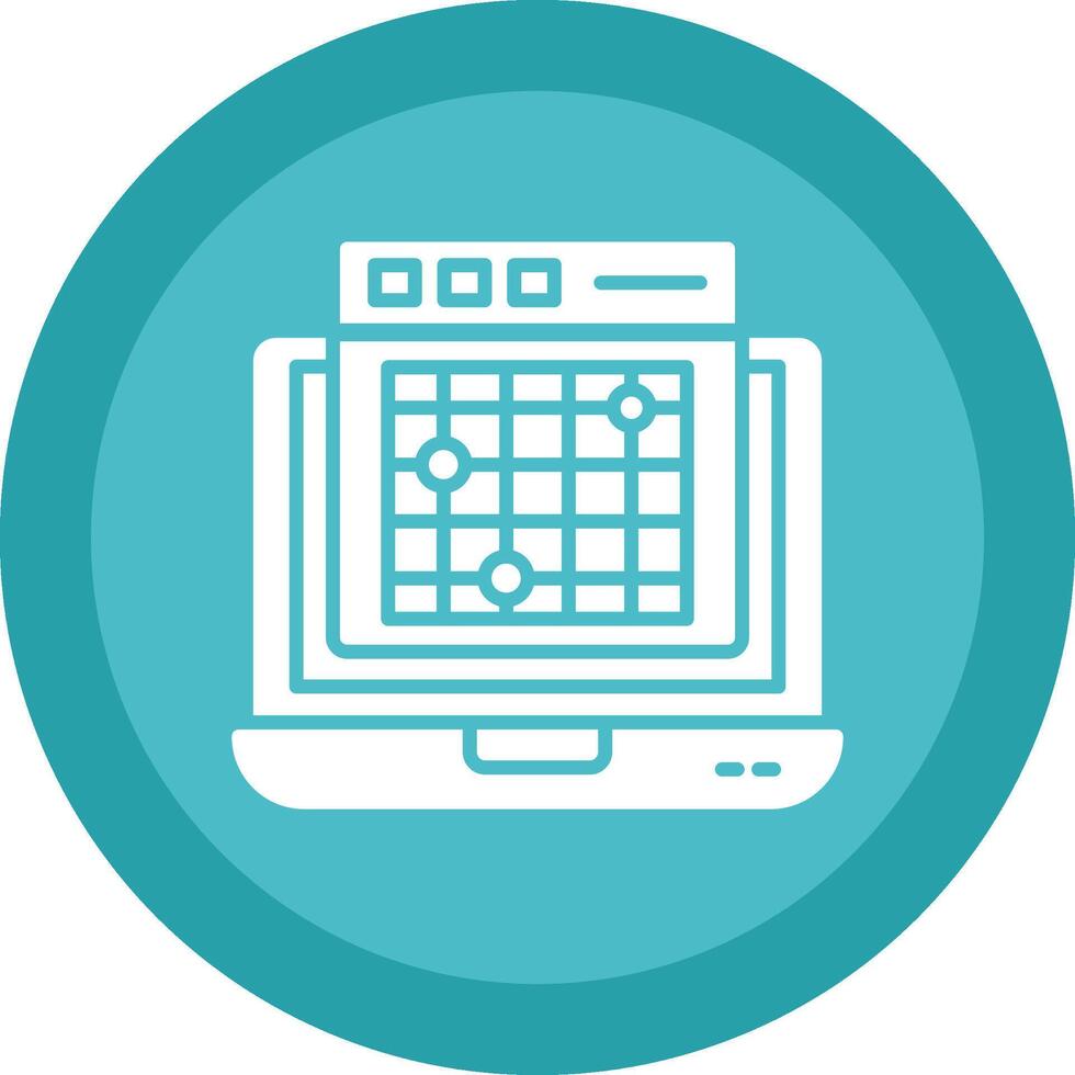 Heatmap Glyph Due Circle Icon Design vector