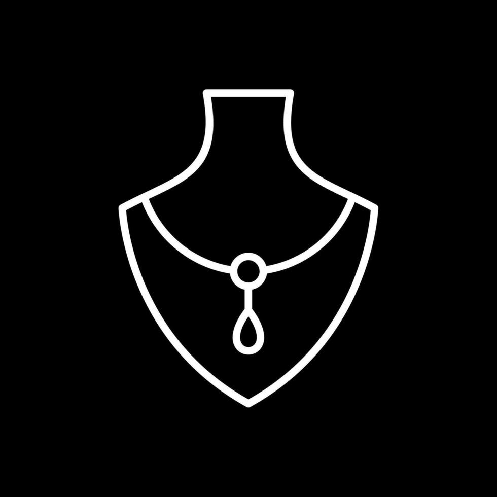 Necklace Line Inverted Icon Design vector