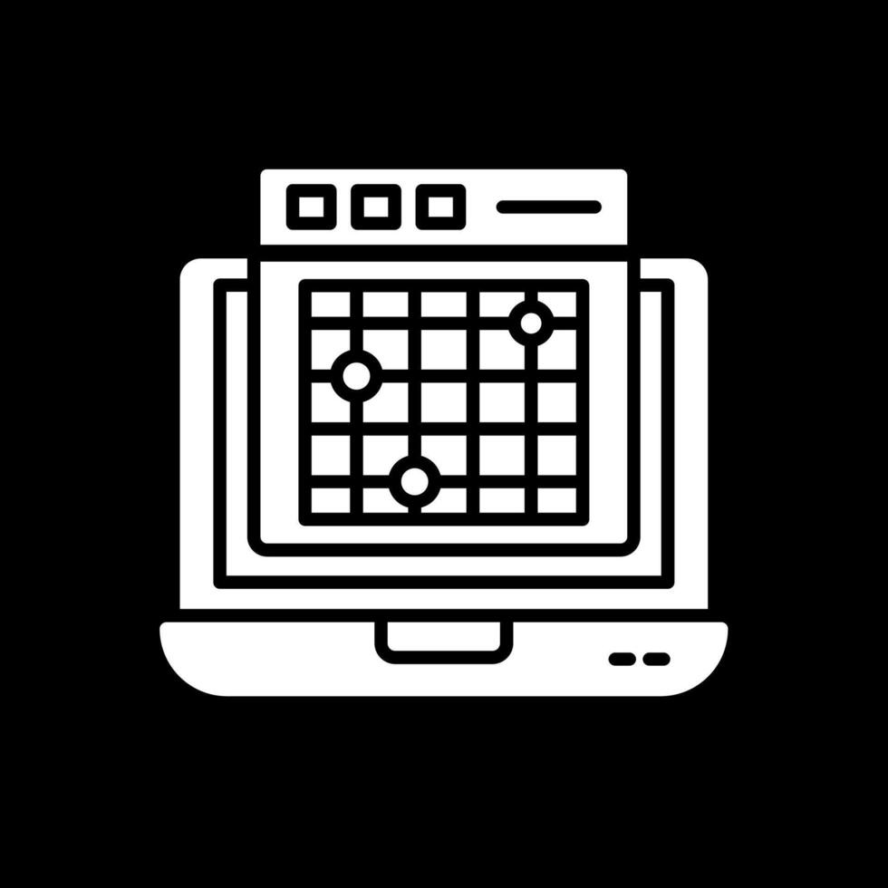Heatmap Glyph Inverted Icon Design vector