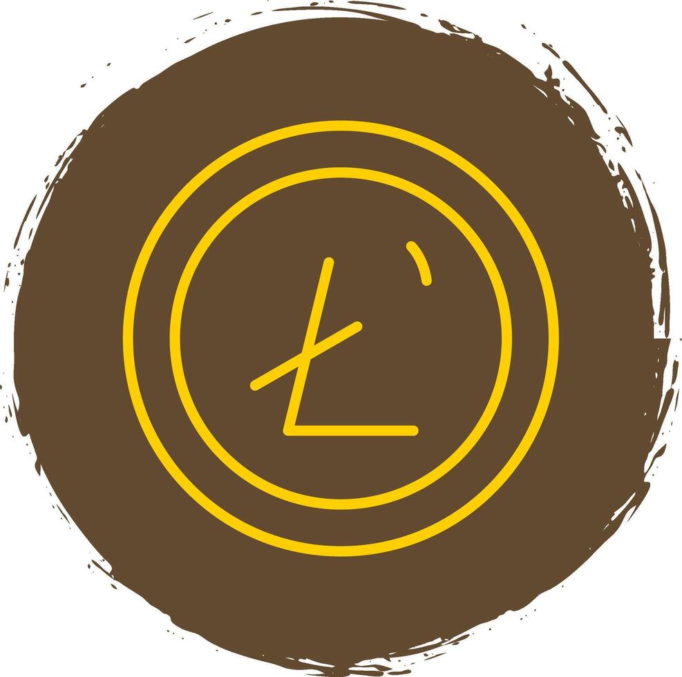 Litecoin Line Circle Sticker Icon vector