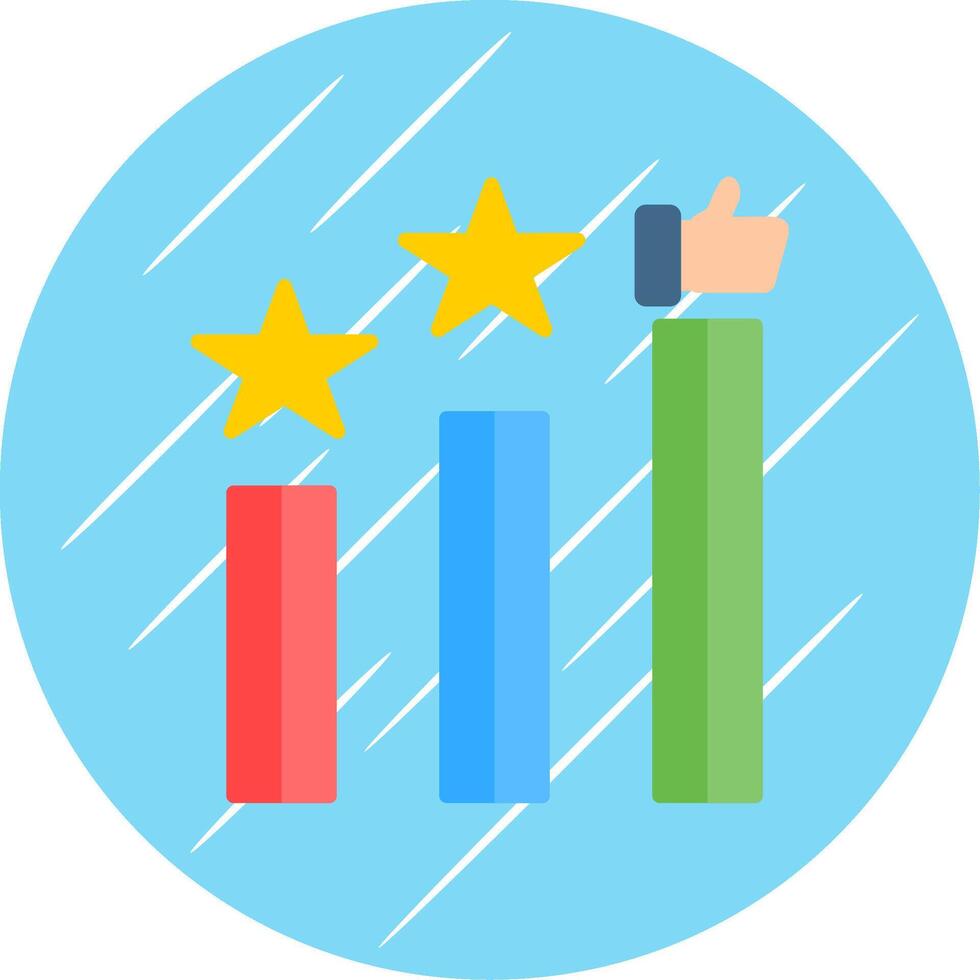 Top Rated Flat Circle Icon Design vector