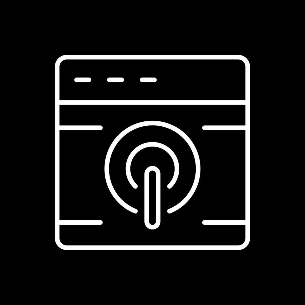 Browser Line Inverted Icon Design vector