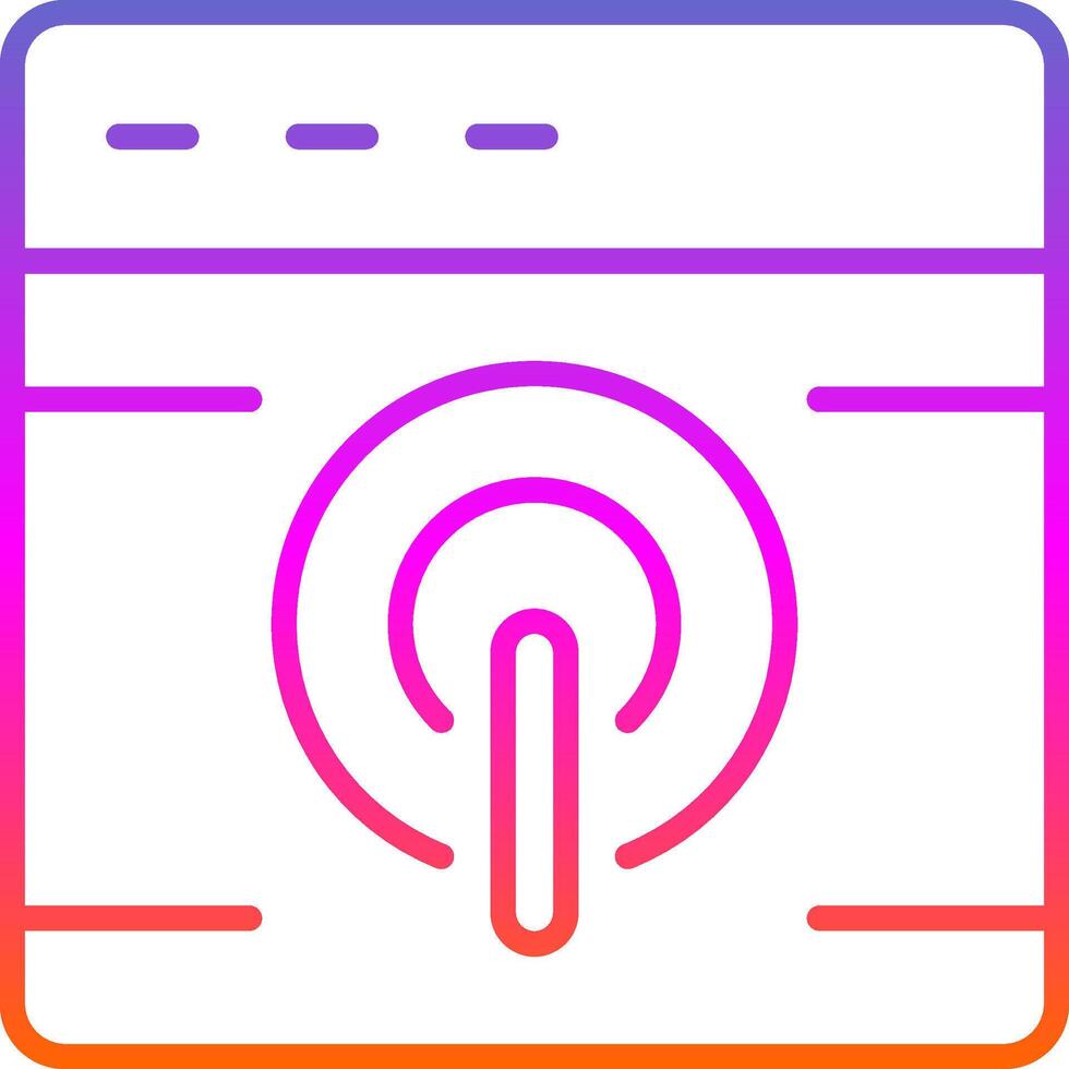 Browser Line Gradient Icon Design vector