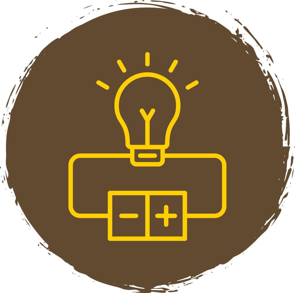 Electrical Circuit Line Circle Sticker Icon vector