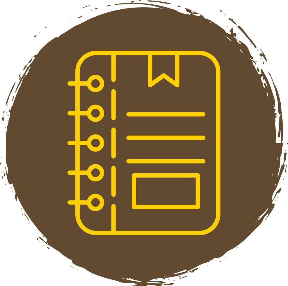 Note Line Circle Sticker Icon vector