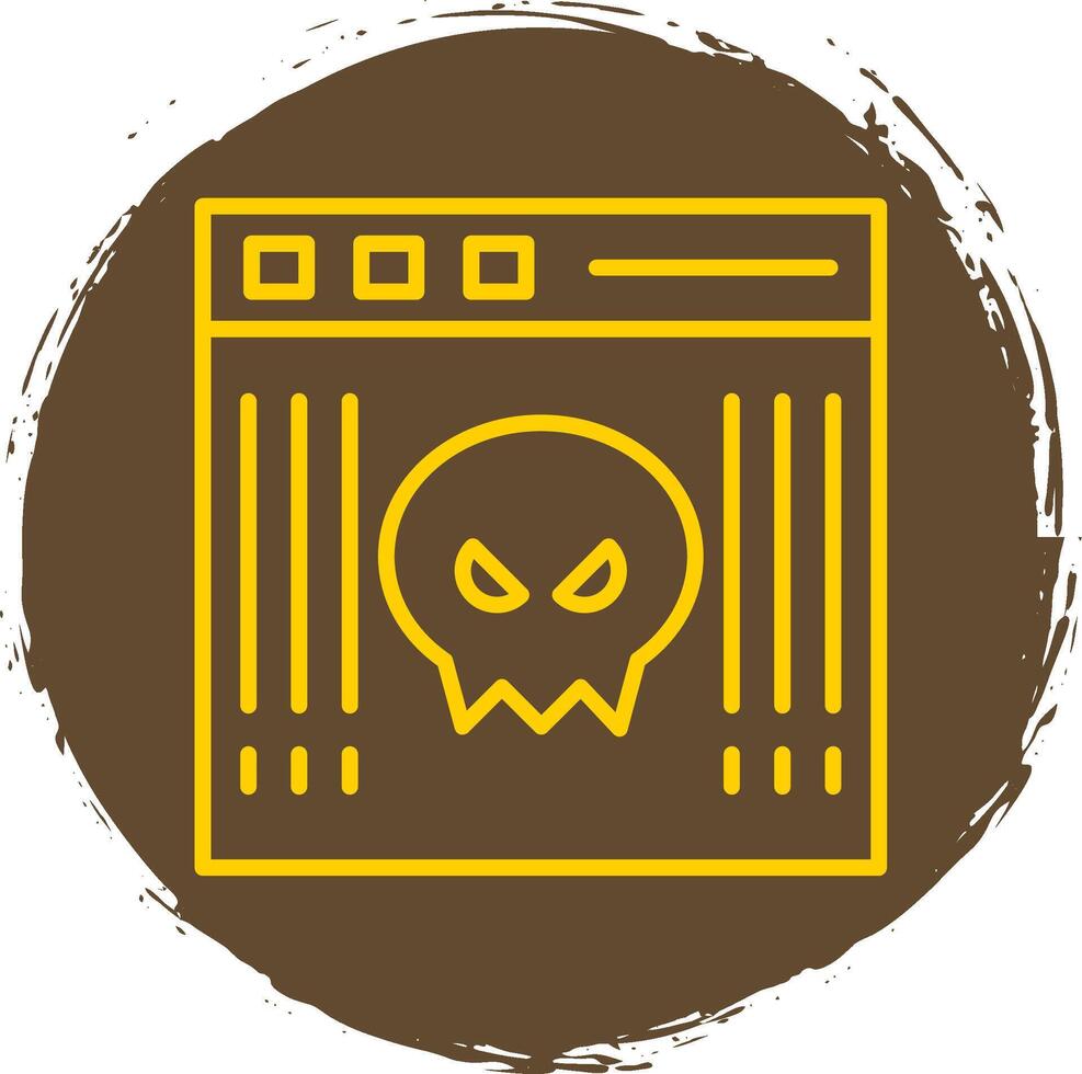 Malware Line Circle Sticker Icon vector