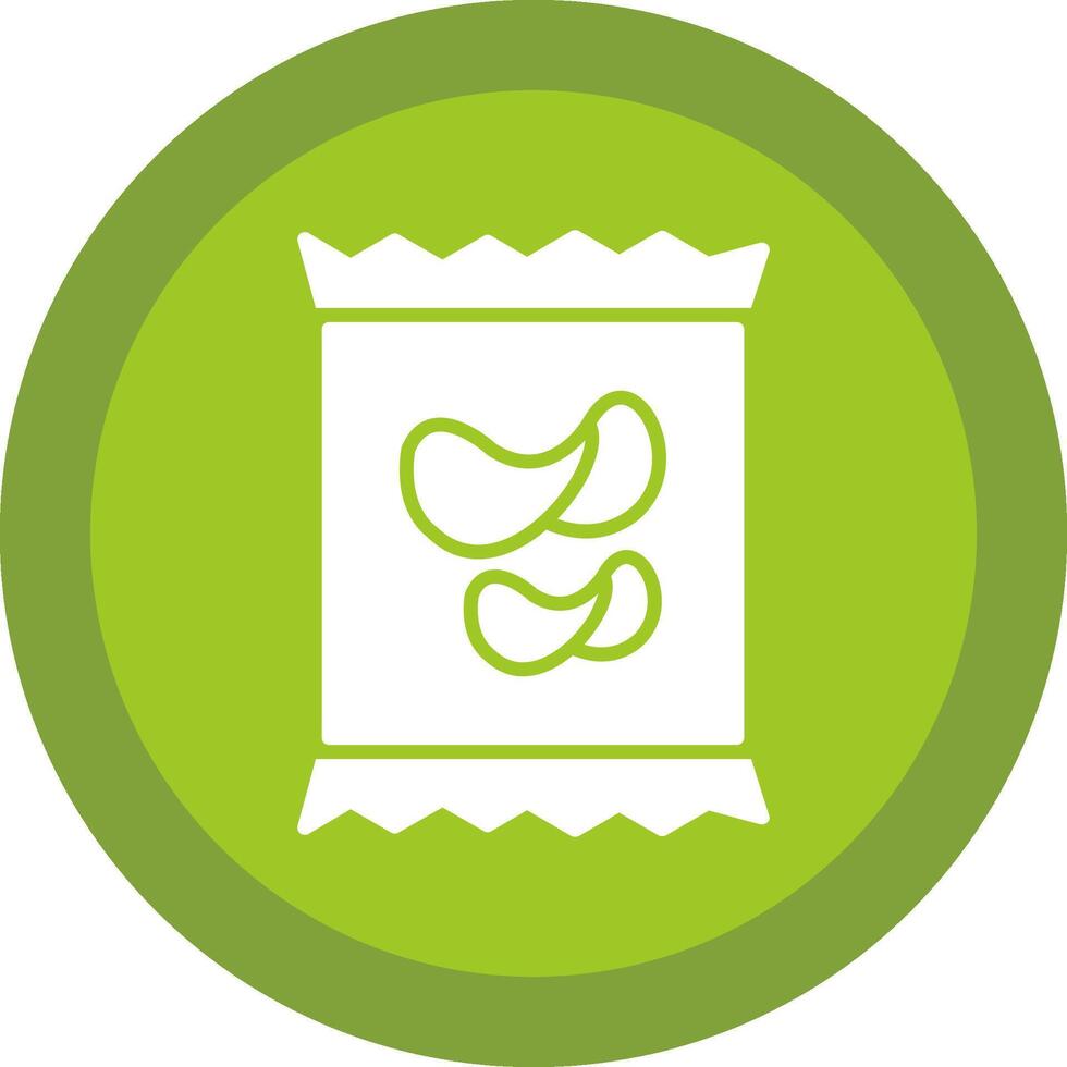 Crisps Glyph Due Circle Icon Design vector