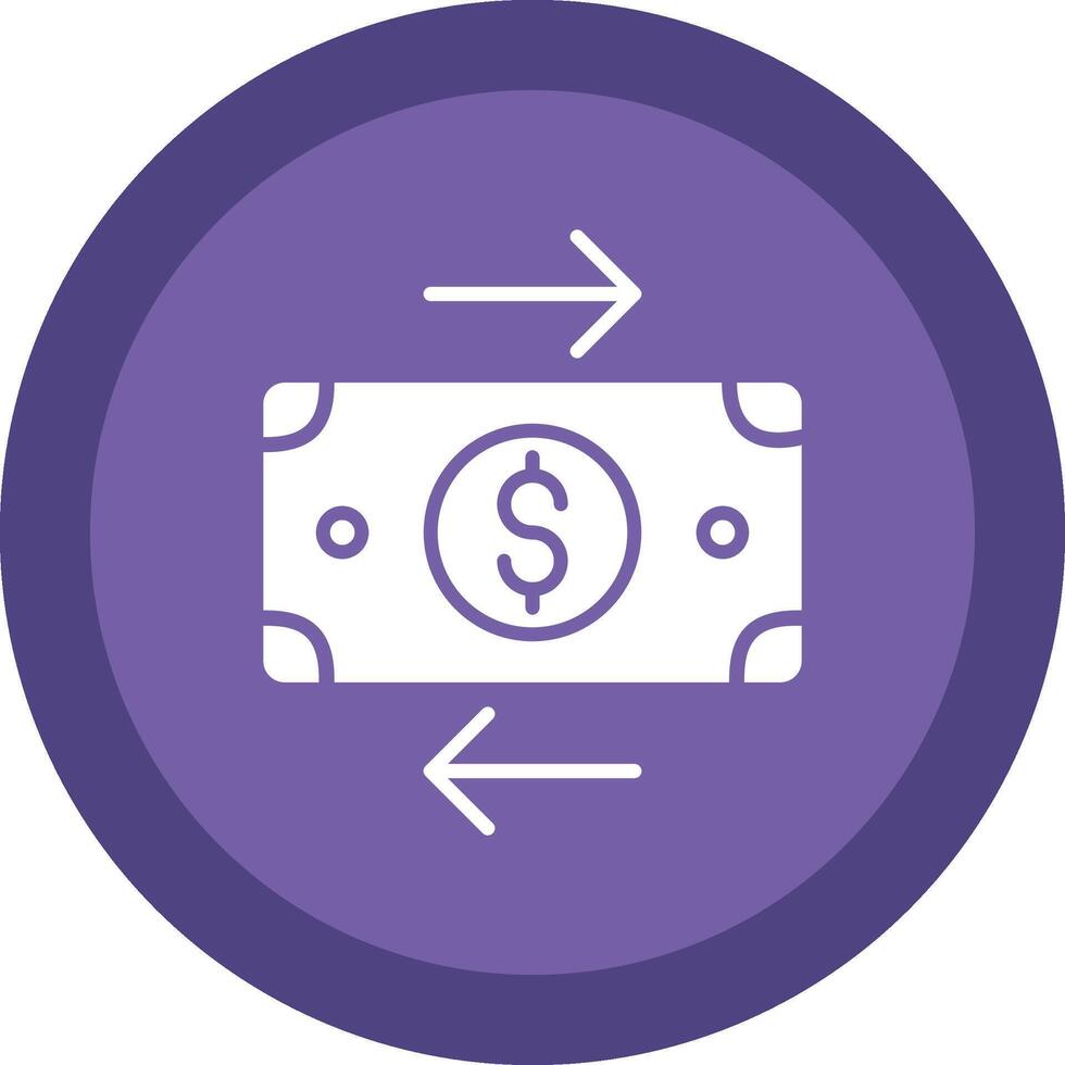 Bank Transfer Glyph Due Circle Icon Design vector