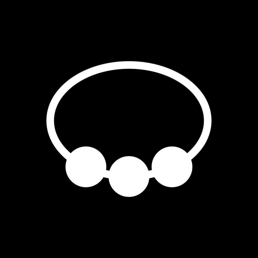 Bangle Glyph Inverted Icon Design vector