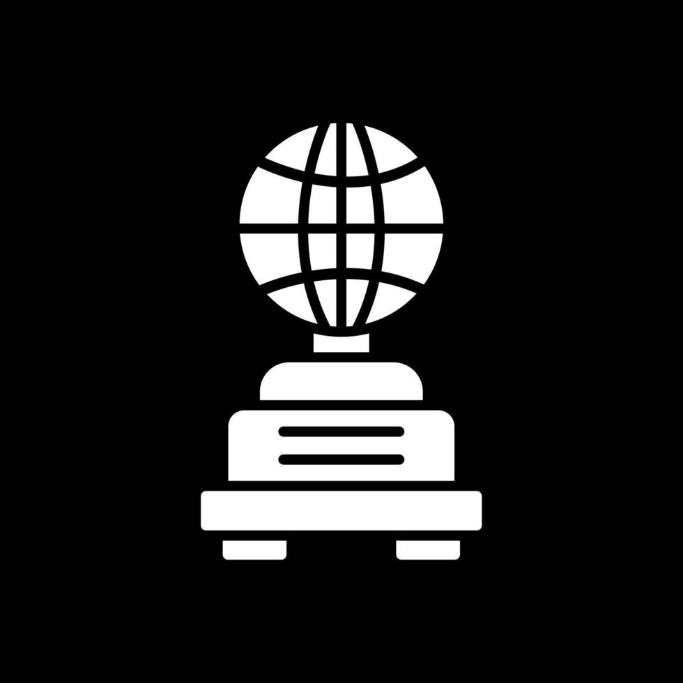 Globe Glyph Inverted Icon Design vector