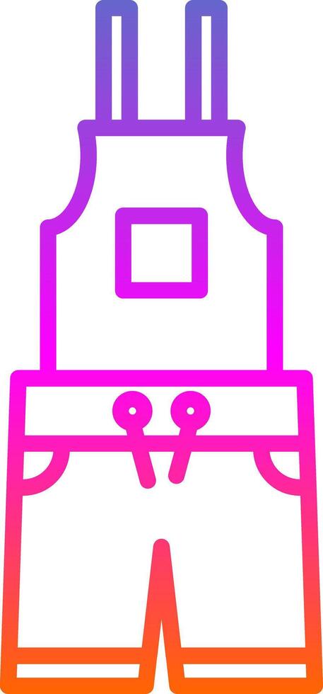 Dungarees Line Gradient Icon Design vector