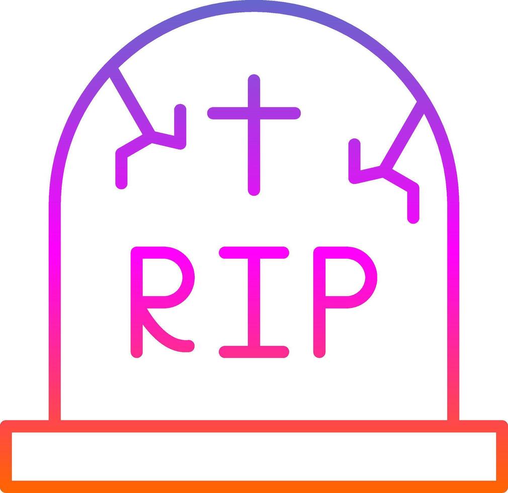 cementerio línea circulo pegatina icono vector