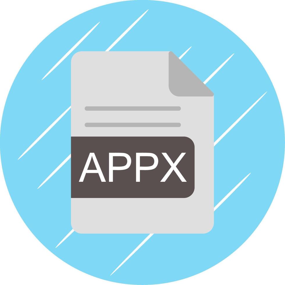 APPX File Format Flat Circle Icon Design vector