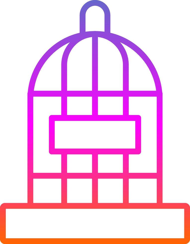 Cage Line Gradient Icon Design vector