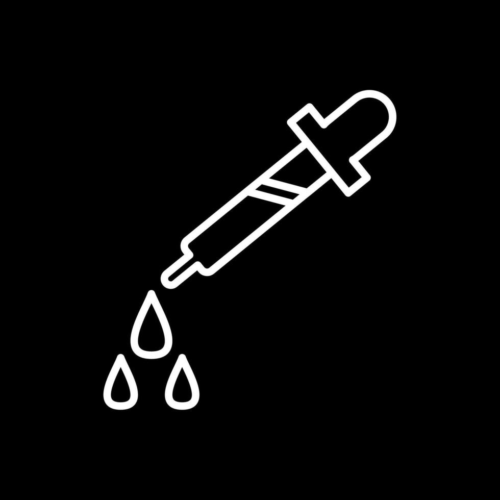 Dropper Line Inverted Icon Design vector