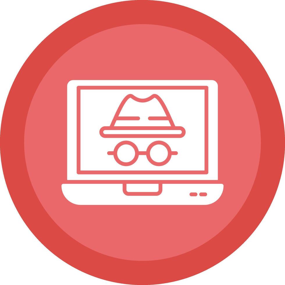 Incognito Glyph Due Circle Icon Design vector