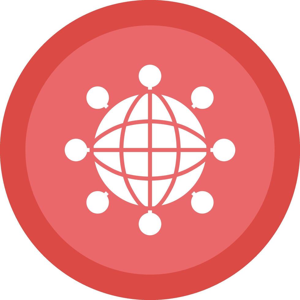 Internet Glyph Due Circle Icon Design vector