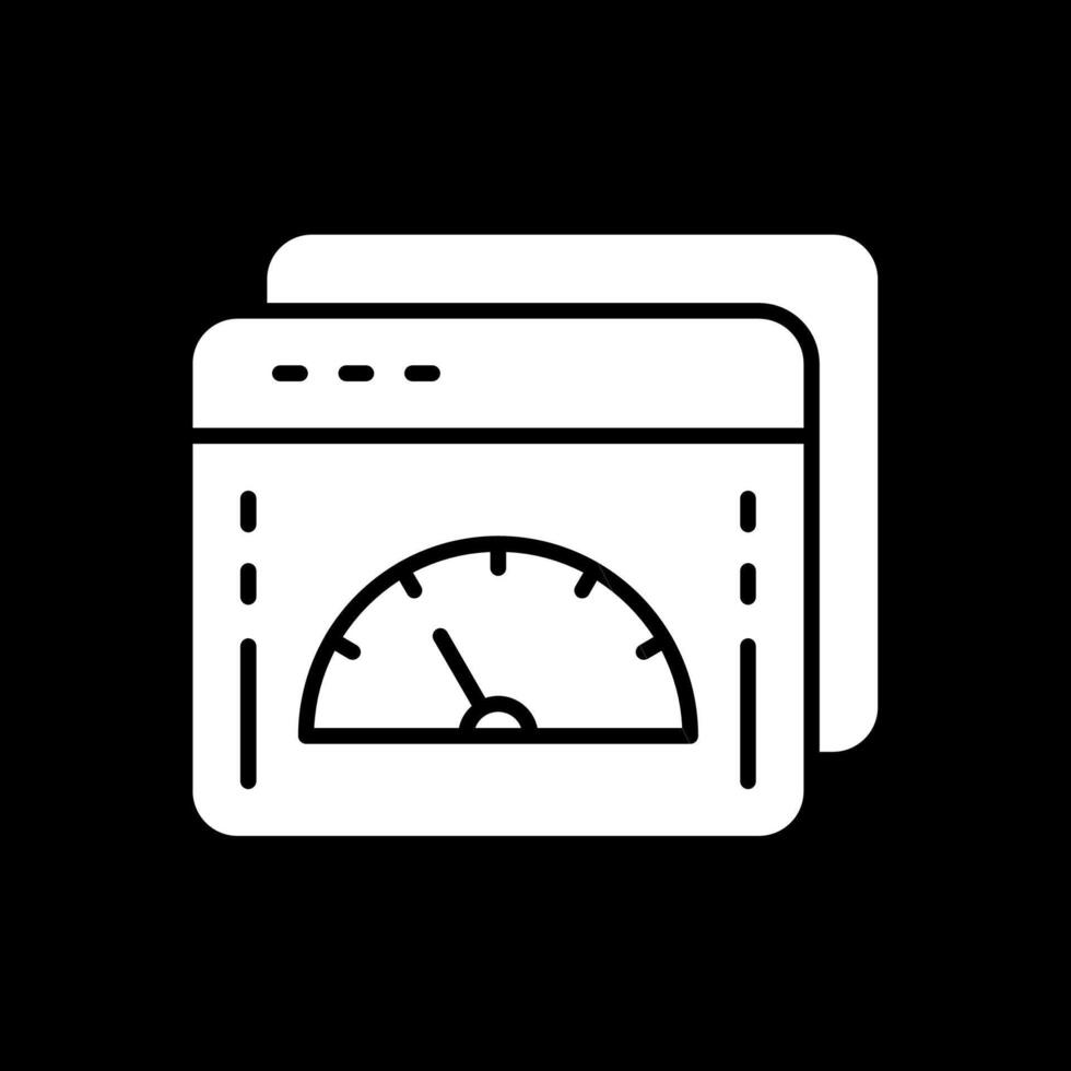 Web Optimization Glyph Inverted Icon Design vector