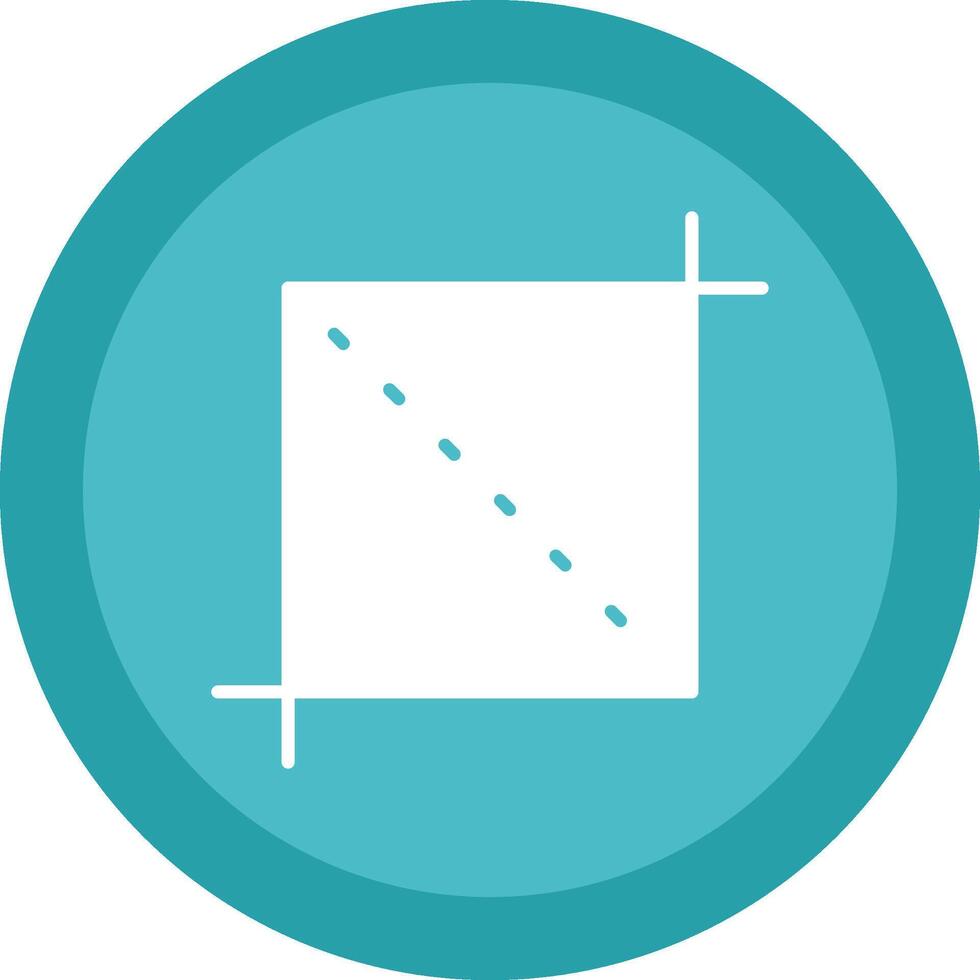 Crop Glyph Due Circle Icon Design vector