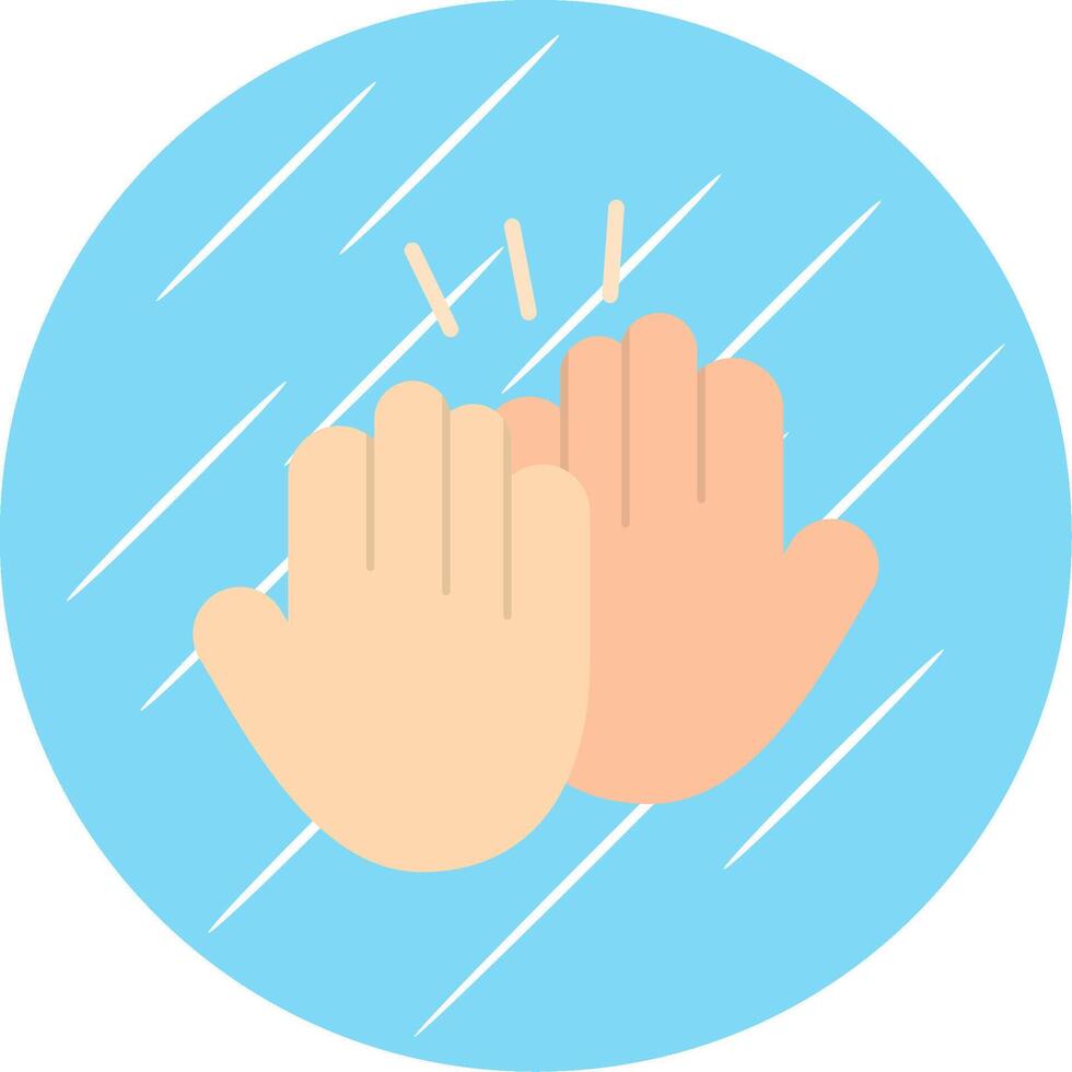 High Five Flat Circle Icon Design vector