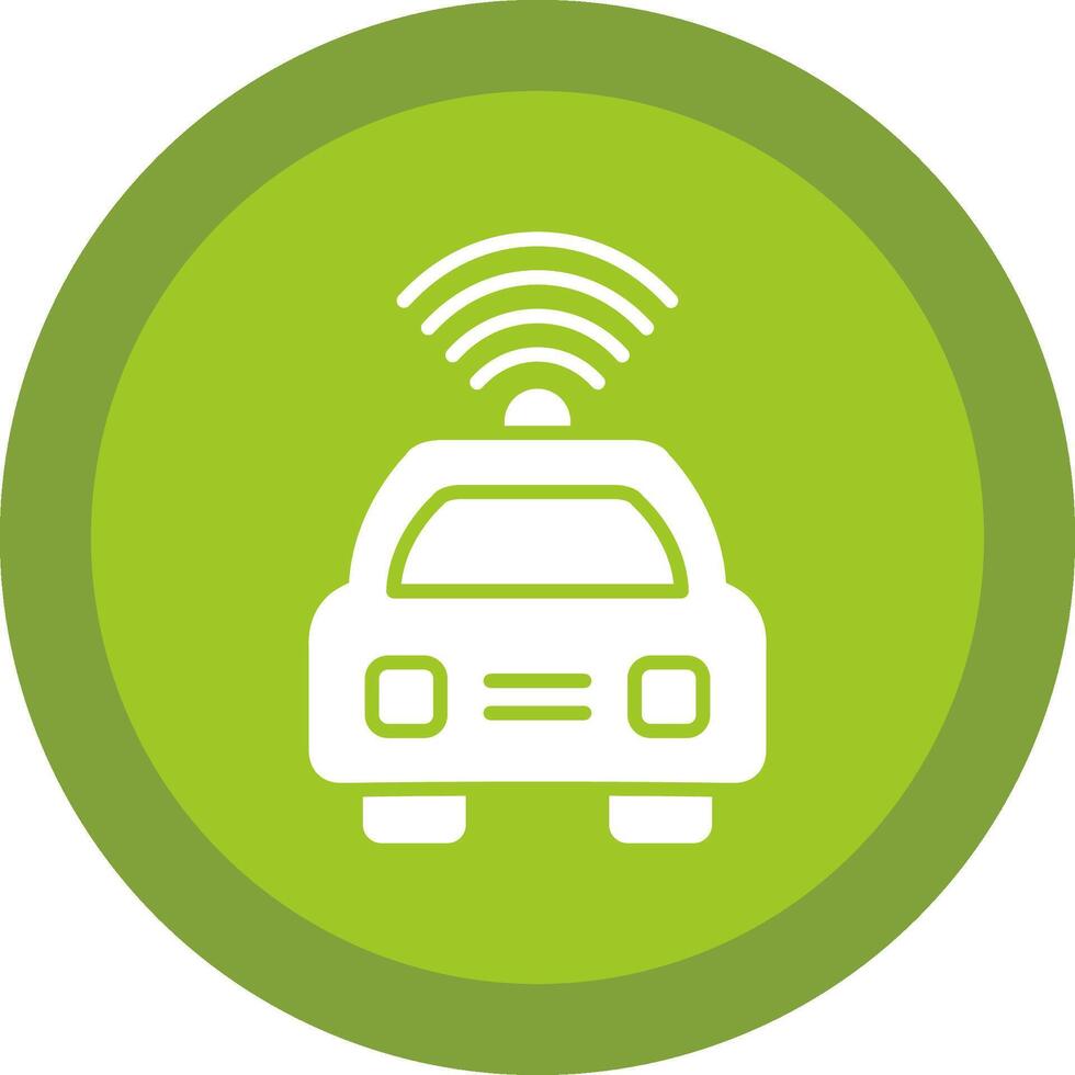 Car Glyph Due Circle Icon Design vector